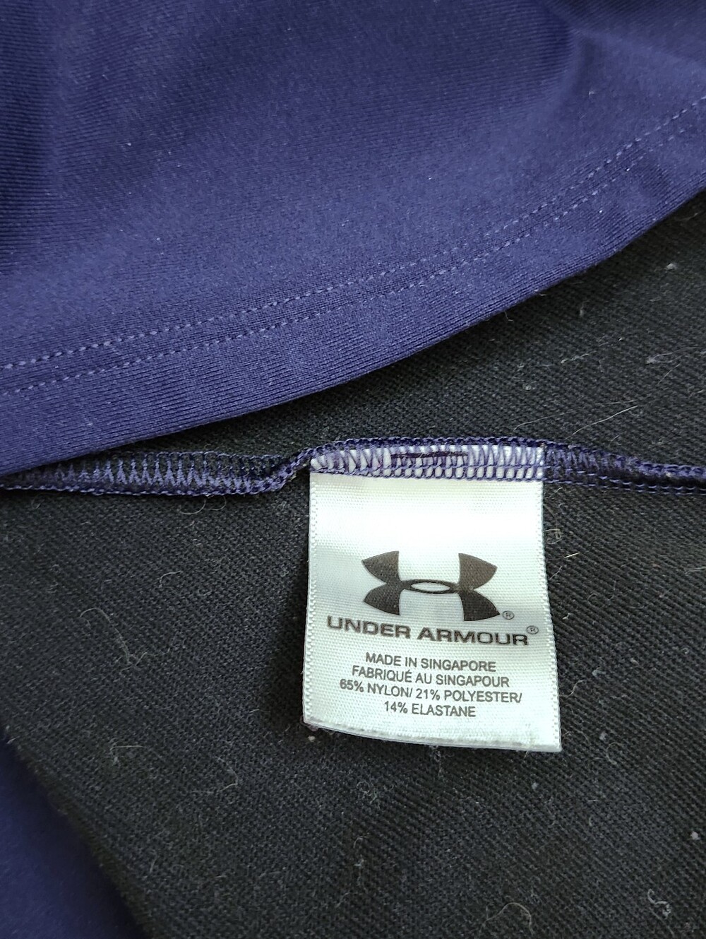 Under Armour Navy Mock Neck Long Sleeve Top size M - Picture 4 of 6